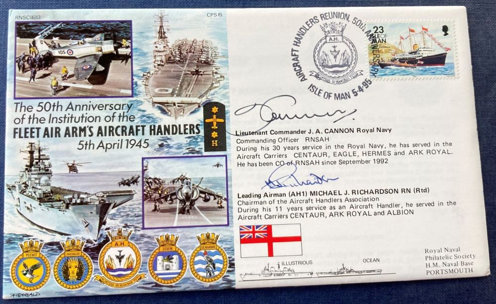 Lot 159: Navy 50th ann FAA official cover signed by...