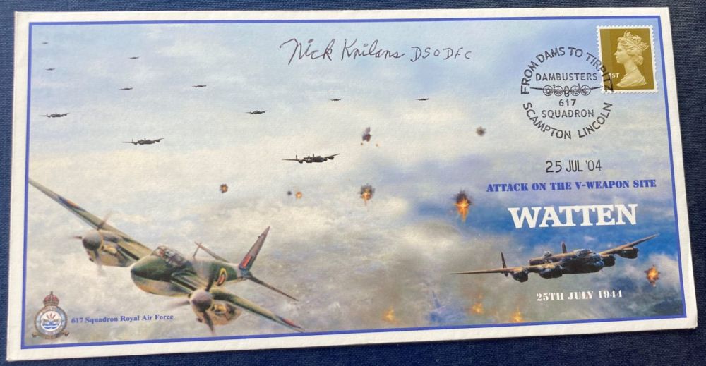 Lot 160: WW2 Tirpitz Raider Nick Knilans DSO DFC 617...