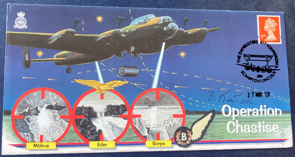 Lot 163: WW2 617 sqn veteran F/O Bernard Kent DFC...