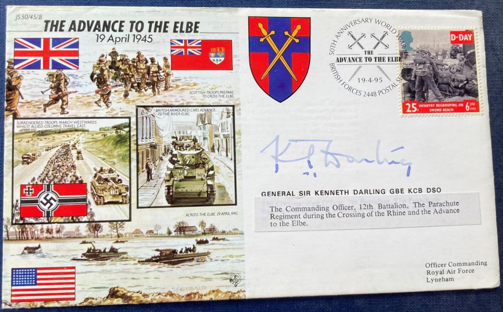 Lot 165: WW2 Gen Sir Kenneth Darling DSO signed Advance...