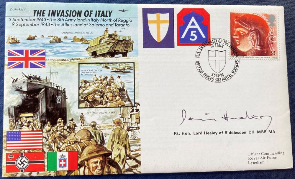 Lot 166: WW2 MP Denis Healey signed Invasion of Italy...