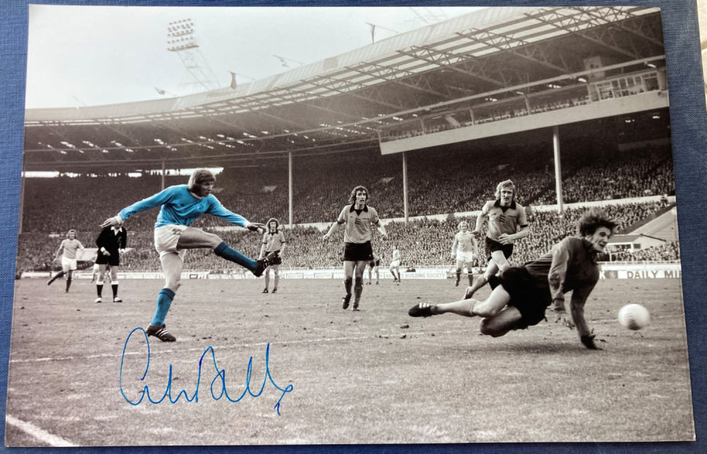 Lot 182: Football Colin Bell signed 12 x 8 colourized...