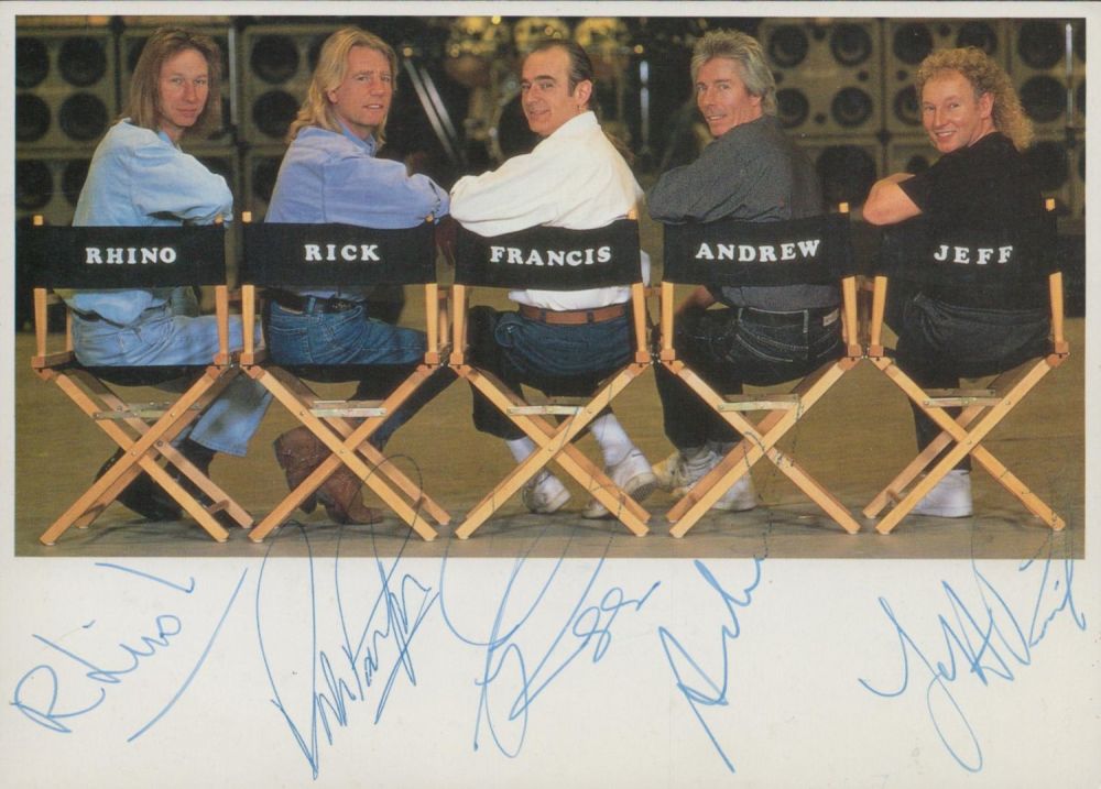 Lot 73: Status Quo signed 7x5inch colour photo. Signed by...