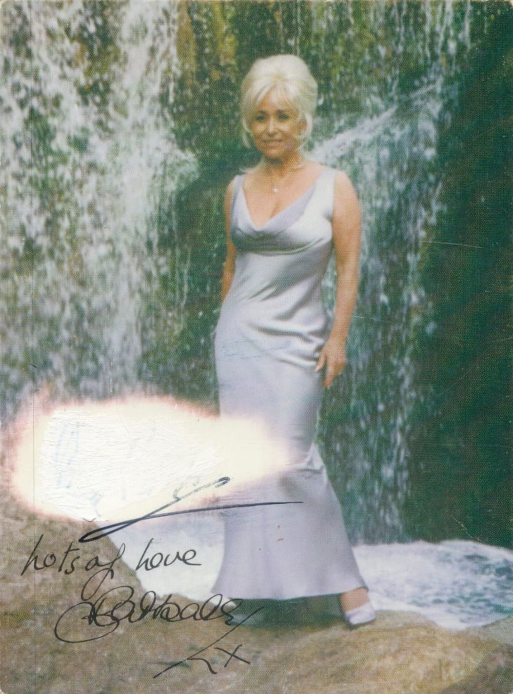 Lot 86: Barbara Winsor signed 6x4 inch colour photo blemish...