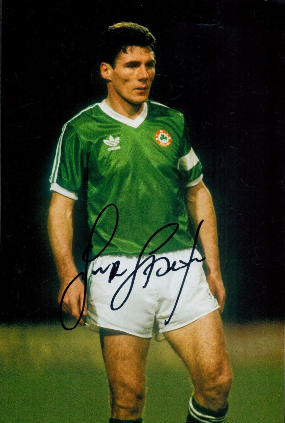 Lot 87: Frank Stapleton signed 12x8 inch colour photo pictured...