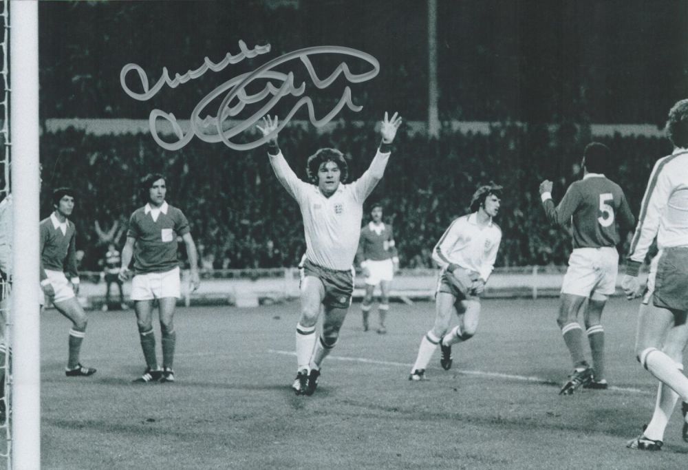 Lot 149: Malcolm Macdonald signed 12x8 black and white photo....