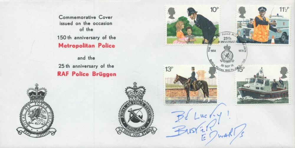Lot 204: Great Train Robber Buster Edwards signed commemorative cover...