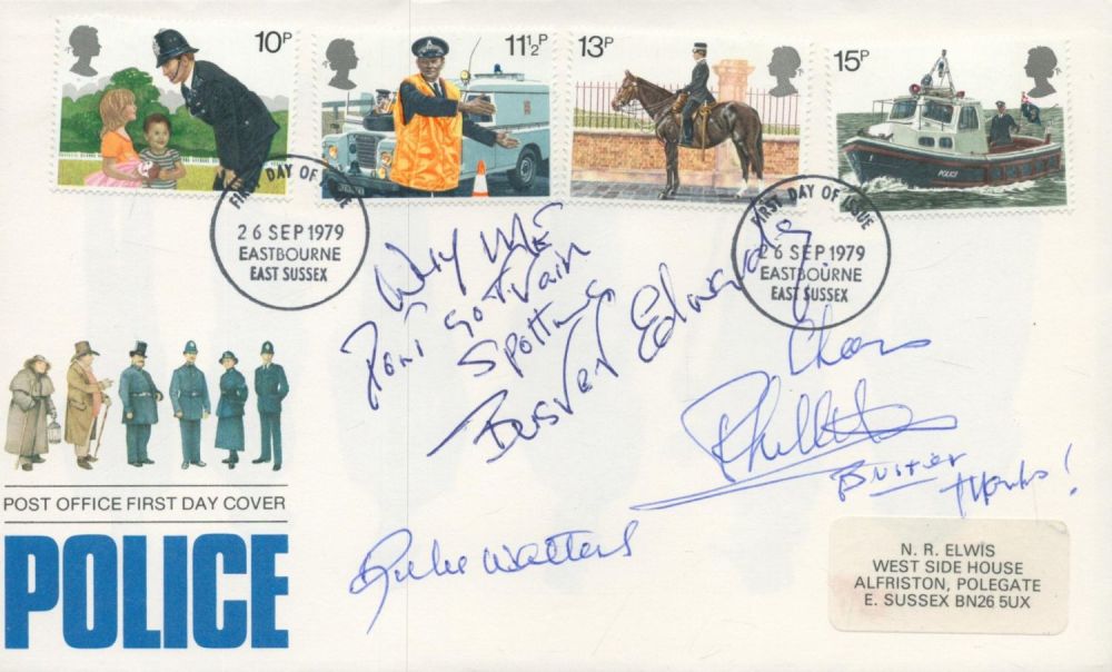 Lot 205: Buster multi signed Post Office Poloice FDC includes...