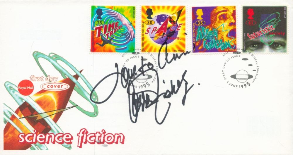 Lot 206: Carrie Fisher signed Science Fiction Royal Mail FDC...