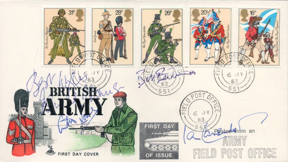 Lot 207: Dads Army multi signed British Army FDC signatures...