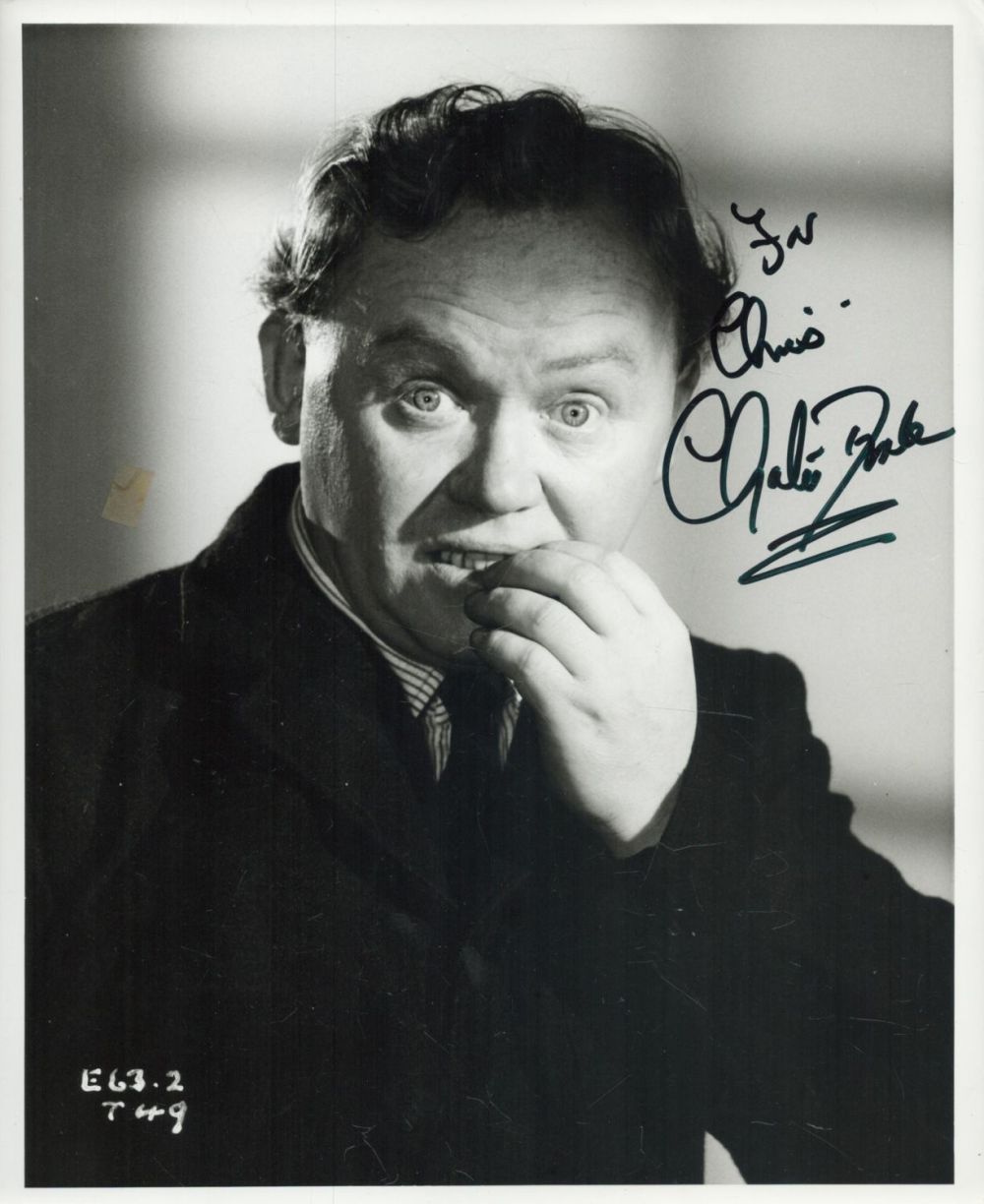 Lot 217: Charlie Drake signed 10x8 inch vintage black and...