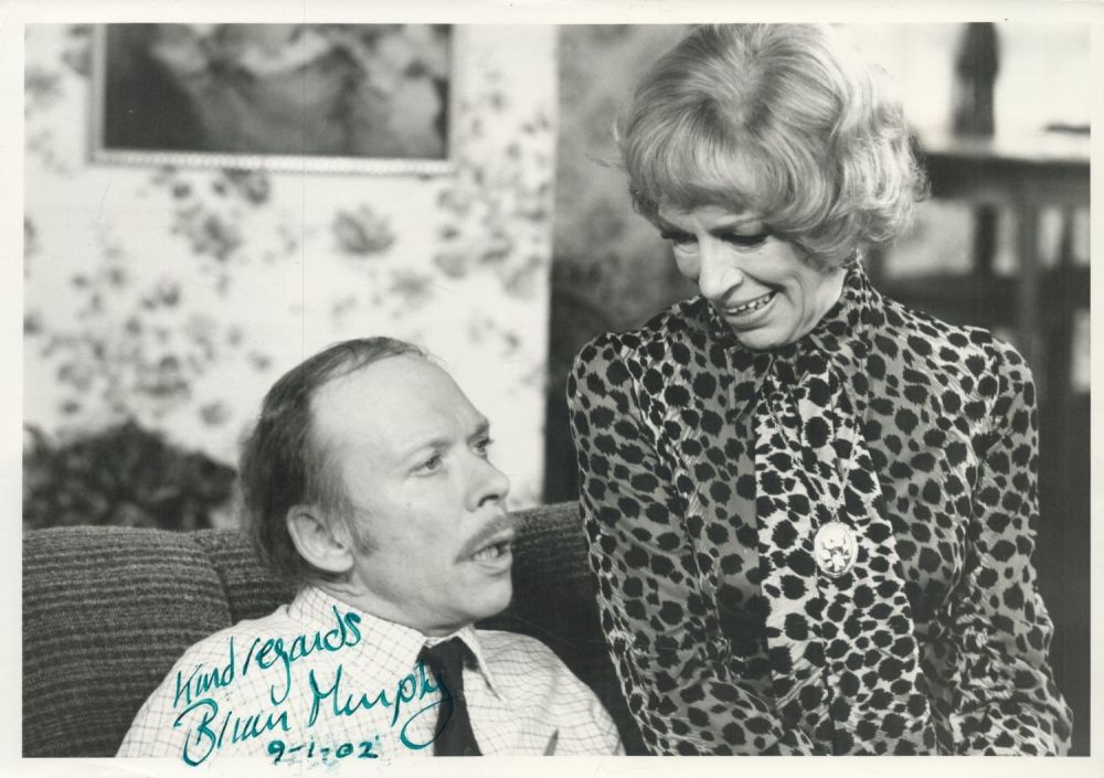 Lot 218: Brian Murphy signed 10x8 inch George and Mildred...