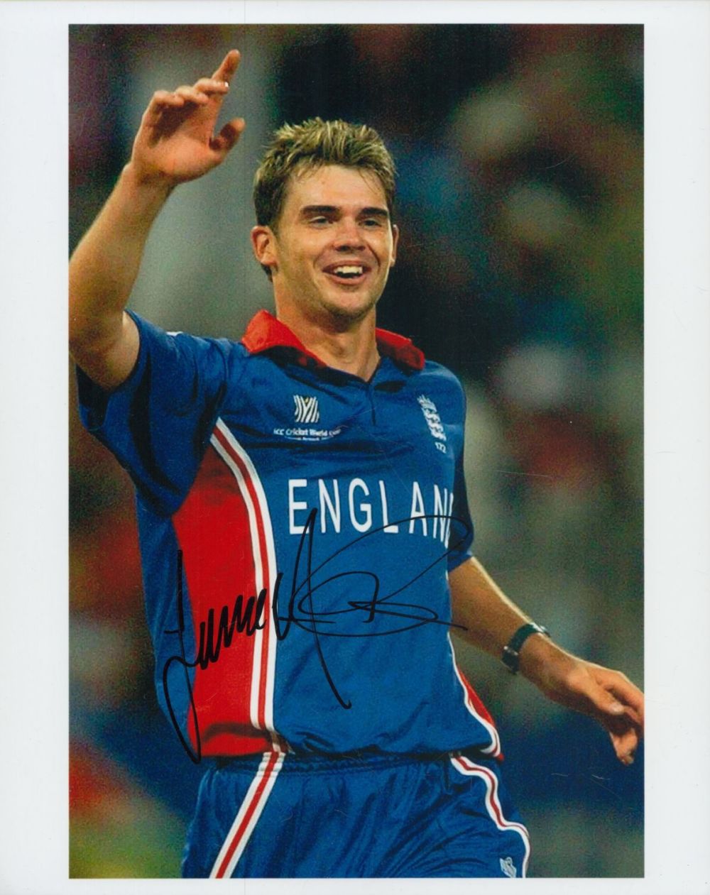 Lot 232: Cricket James Anderson signed 10x8 inch colour photo...
