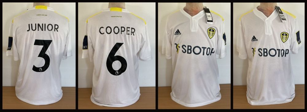 Lot 254: Football Leeds United collection two signed home shirts...
