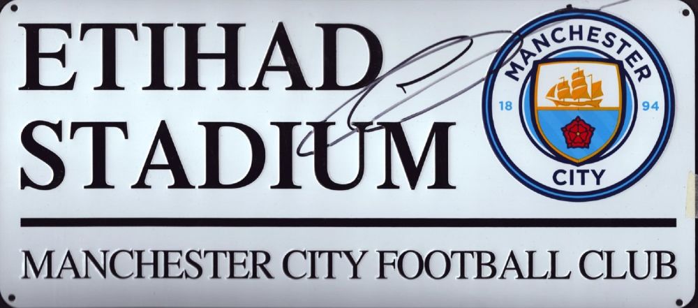 Lot 258: Football Ferran Torres signed Etihad Stadium Manchester City...