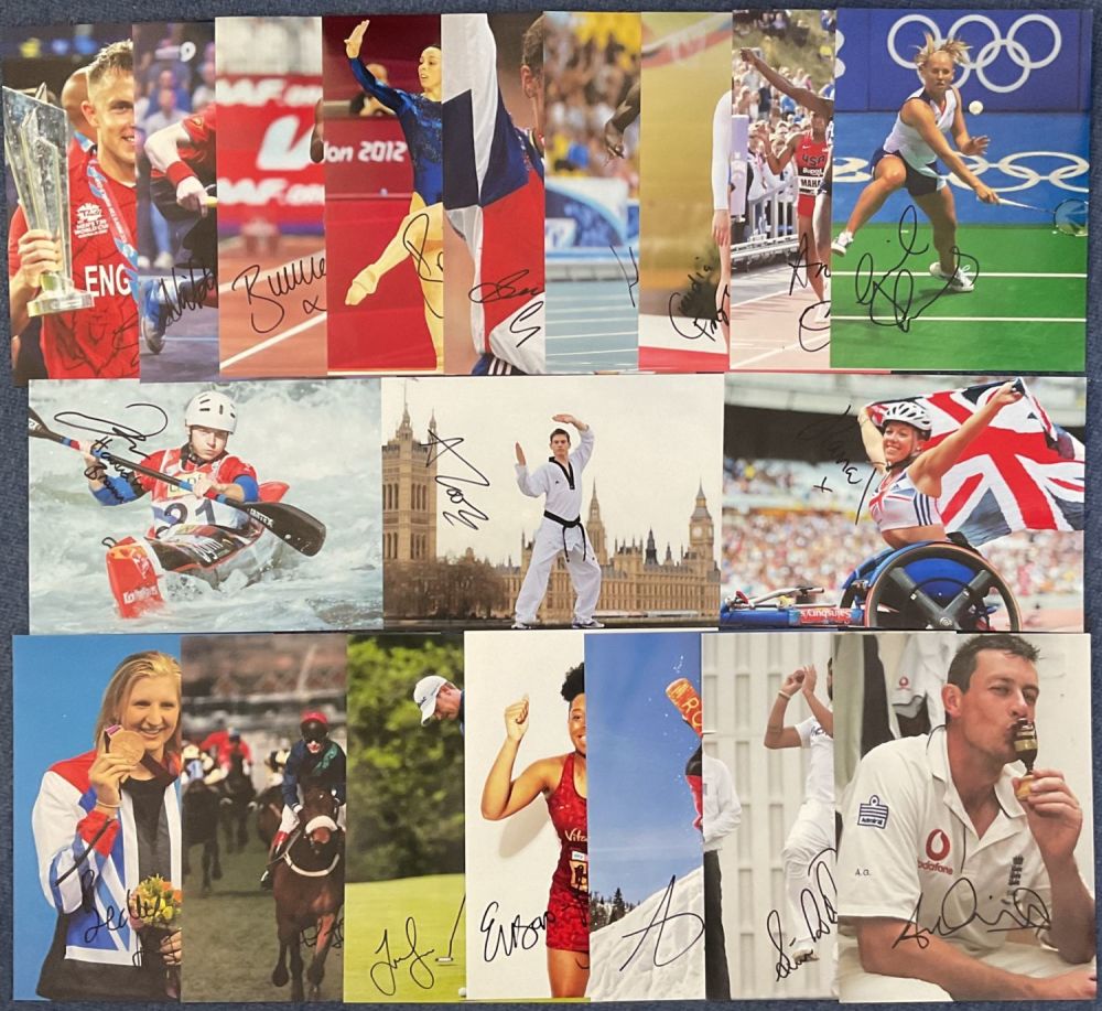 Lot 267: Sport collection 19 signed 12x8 inch colour photos...