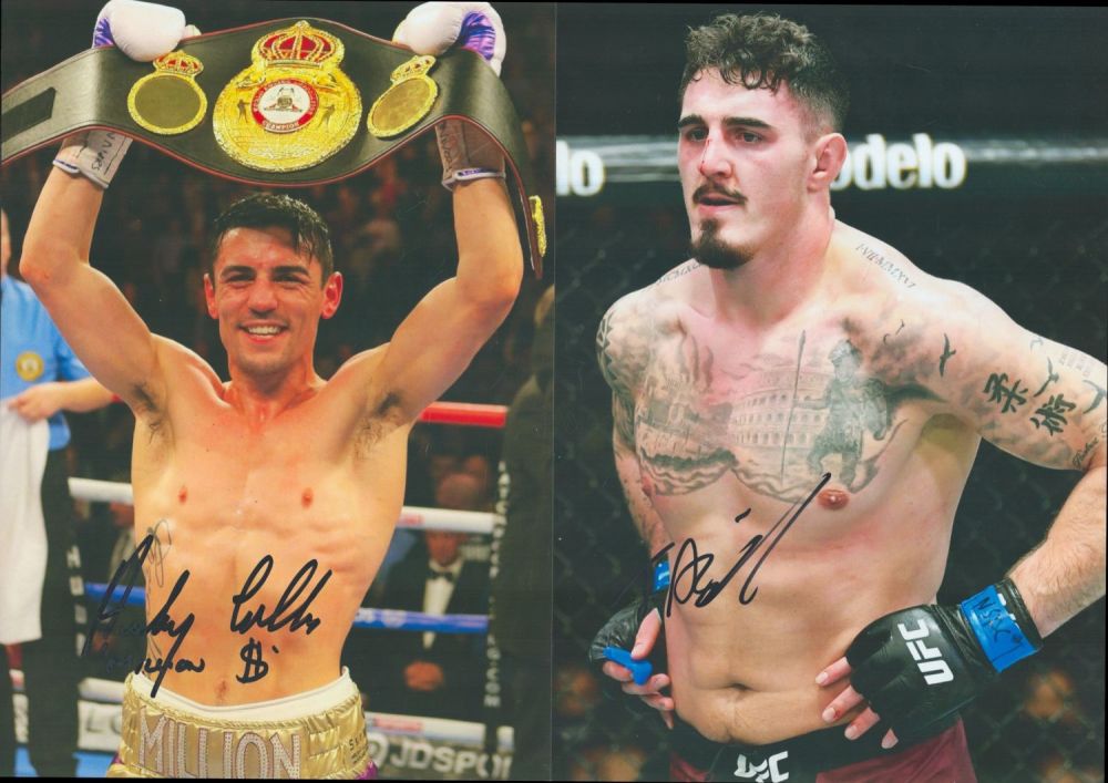 Lot 276: Boxing /UFC collection 5 signed 12x8 inch colour...