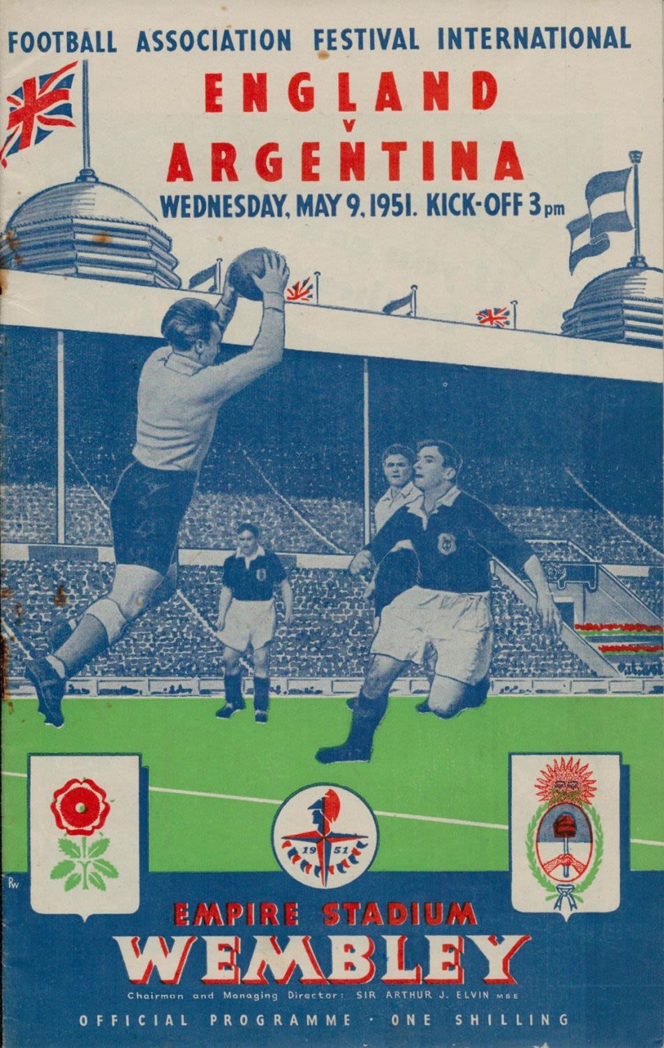 Lot 314: Vintage Football programme England v Argentina Wednesday, May...