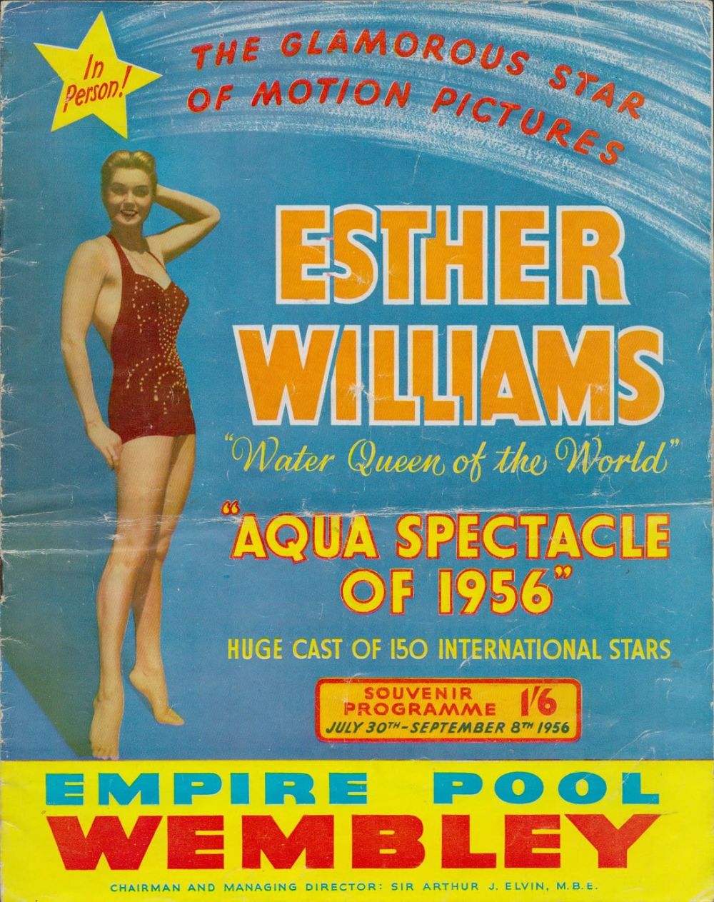 Lot 316: Esther Williams signed vintage programme ""Water Queen of...