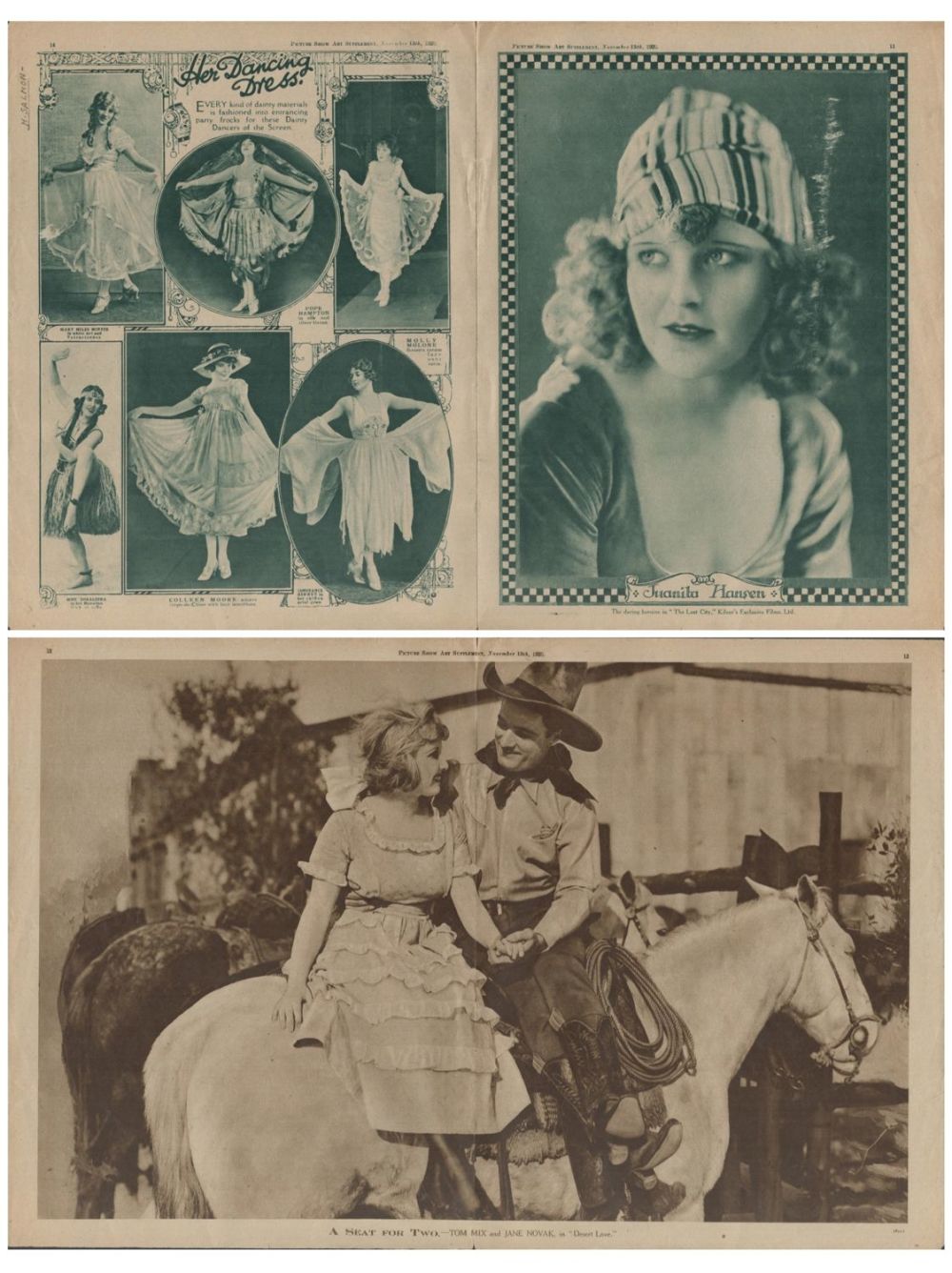 Lot 329: Vintage black and white Picture Show Art Supplement...