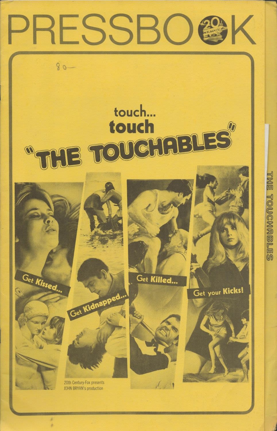 Lot 344: The Touchables Pressbook. Good condition Est.