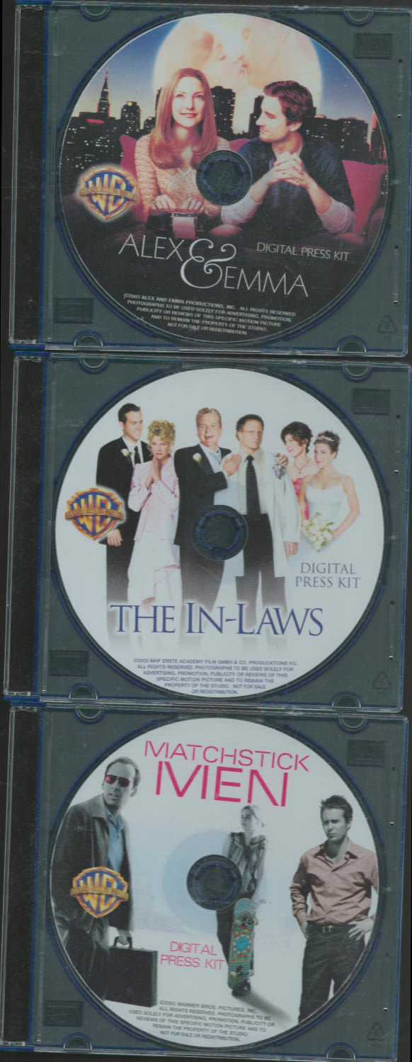 Lot 353: Collection 3 Digital Press Kit. Warner Bros. Films...