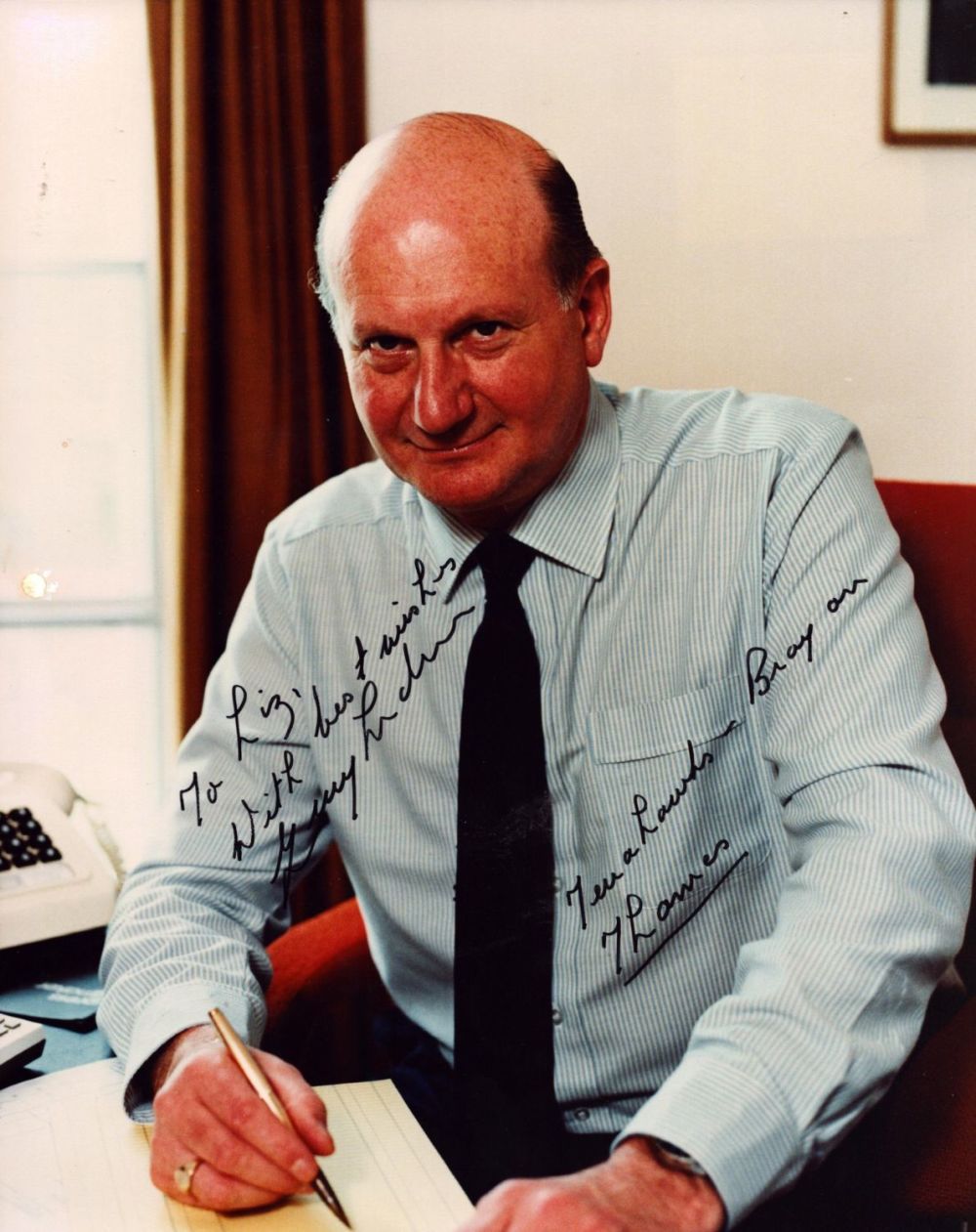 Lot 412: Gerry Anderson signed 10x8inch colour photo. Dedicated. Good...