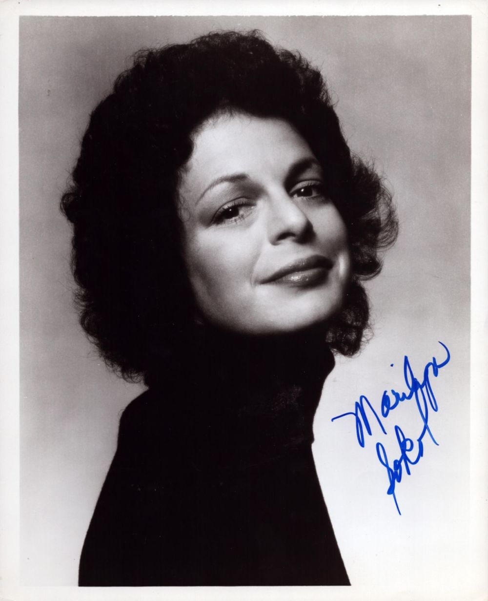 Lot 415: Marilyn Sokol signed 10x8inch black and white photo....