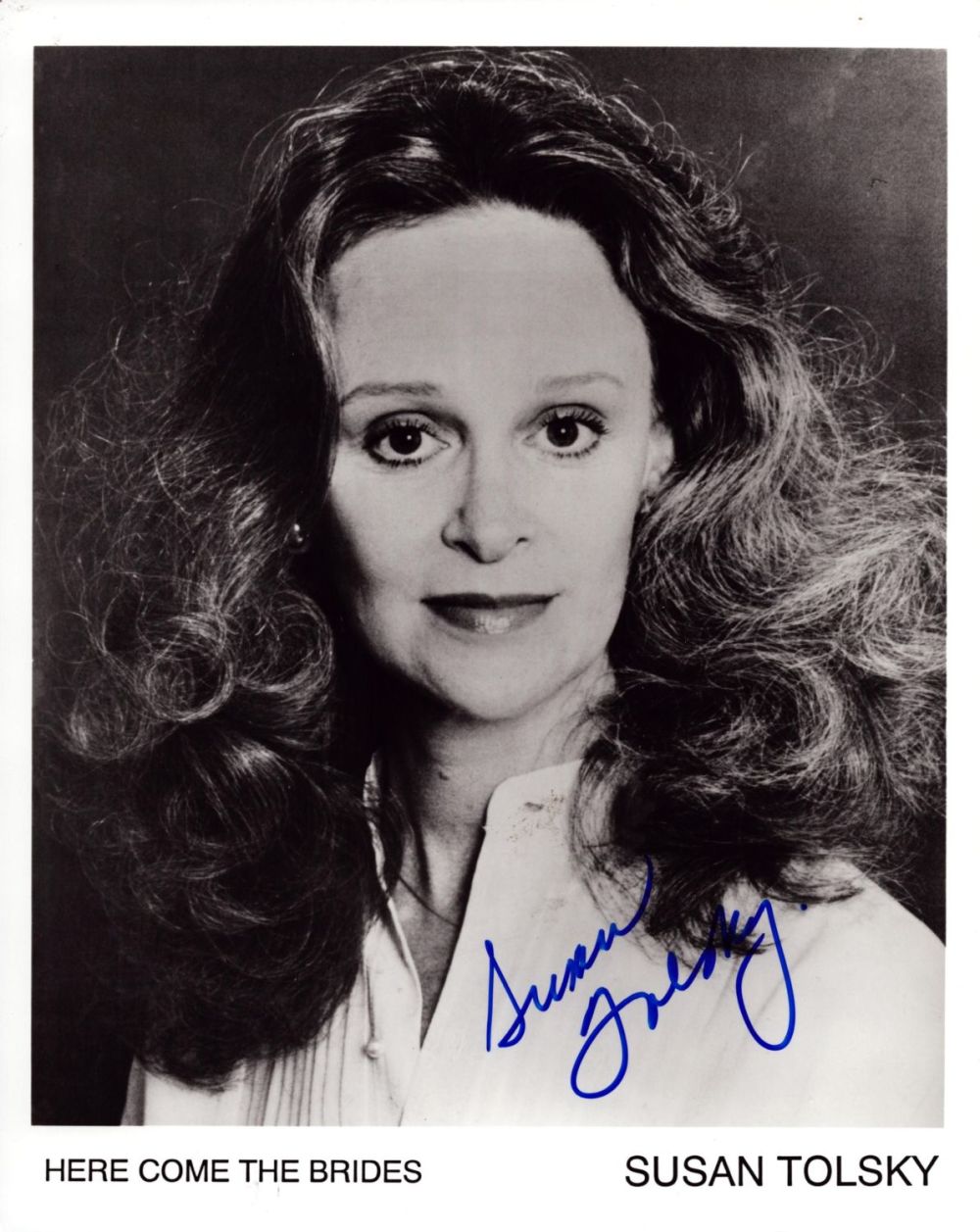 Lot 417: Susan Tolsky signed 10x8inch black and white photo....