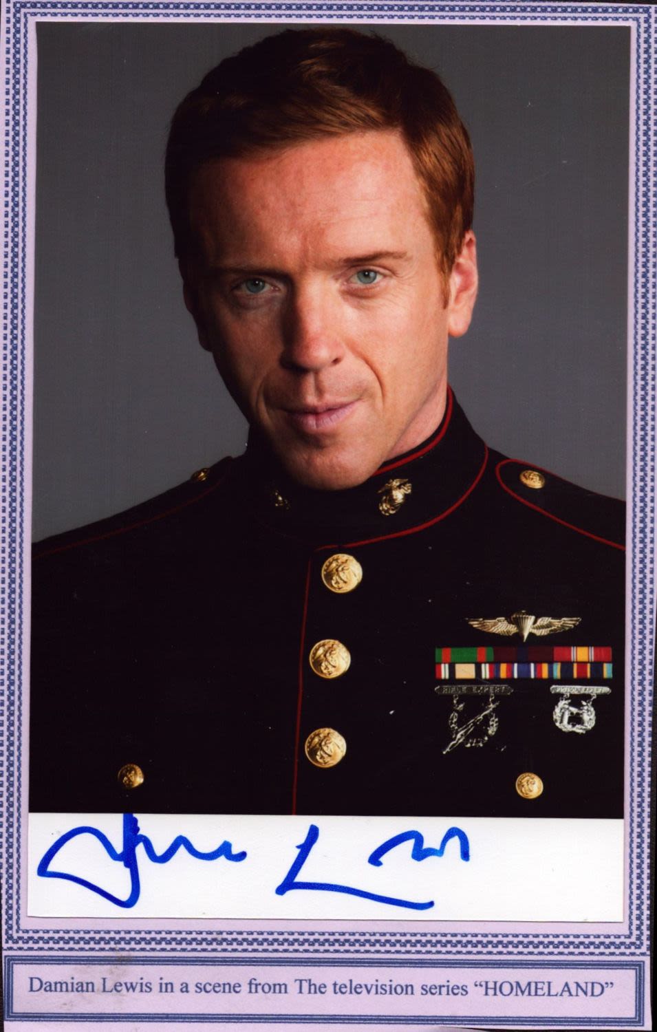 Lot 423: Damian Lewis signed 6x4inch colour photo. Good condition...