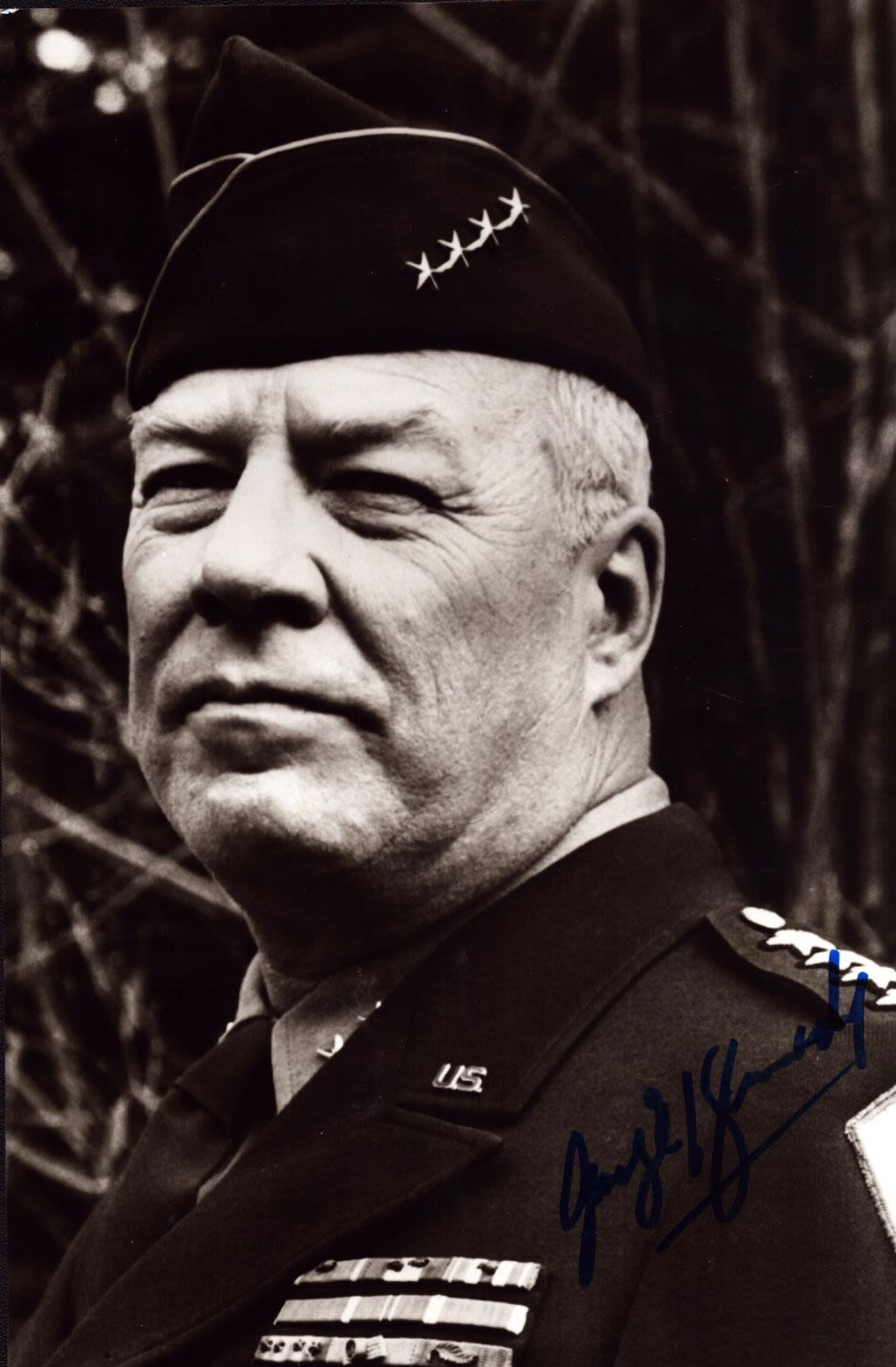 Lot 438: George Kennedy signed 8x7inch black and white photo....