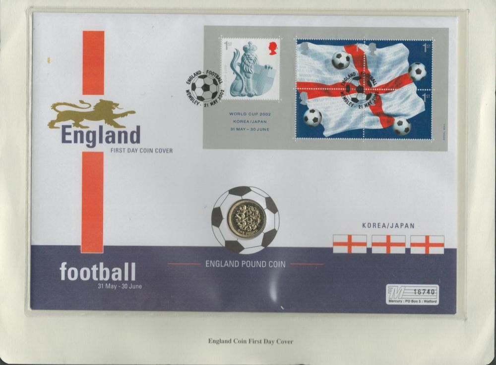Lot 497: England coin first day cover. Complete with £1...