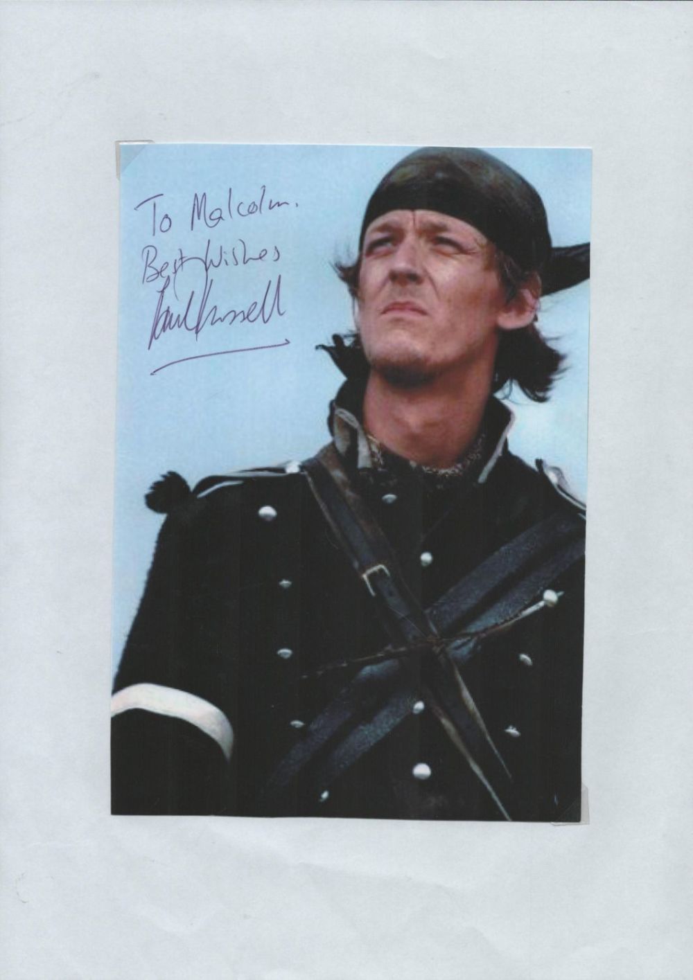 Lot 508: Paul Trussell signed 8x6inch colour photo from Sharpe....