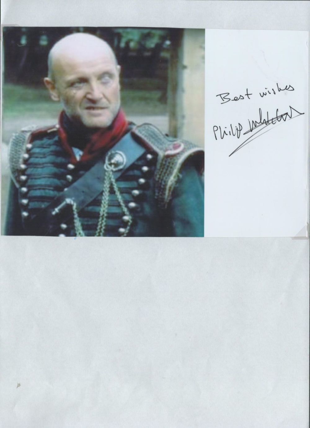 Lot 510: Philip Whitchurch signed 8x6inch colour photo from Sharpe....