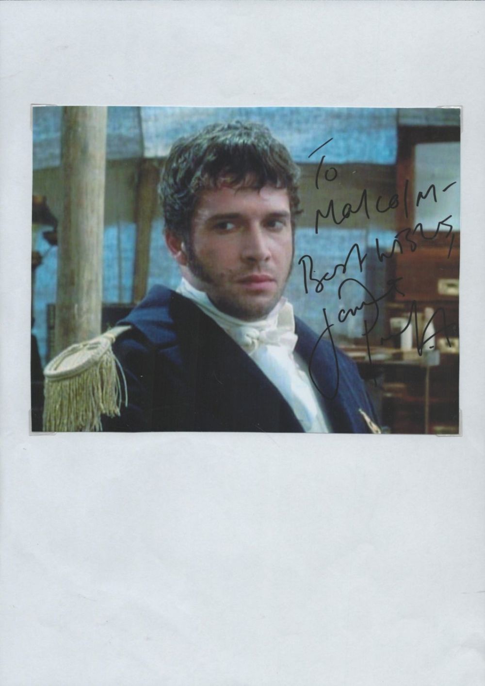 Lot 511: James Purefoy signed 8x6inch colour photo from Sharpe....
