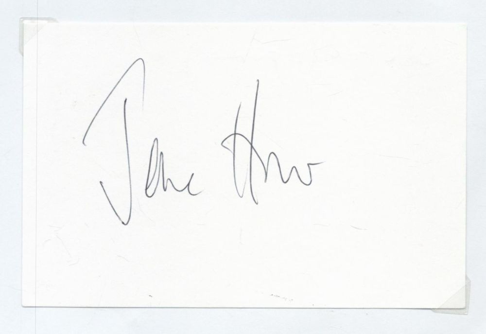 Lot 527: Jeremy Irons signed 6x4inch white card. Good condition...