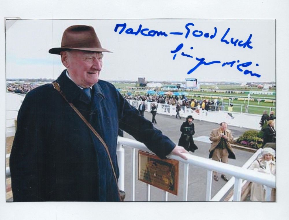Lot 538: Ginger McCain signed 8x6inch colour photo. Dedicated. Good...