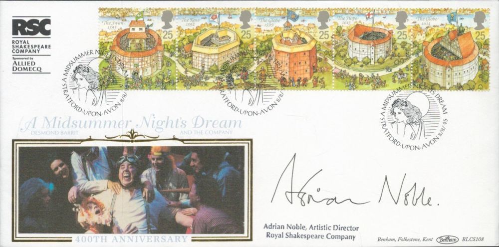 Lot 550: Adrian Noble signed RSC FDC. 8/8/95 Stratford upon...
