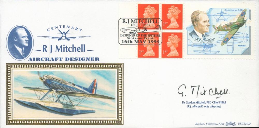 Lot 554: Gordon Mitchell signed Spitfire FDC. Good condition Est.