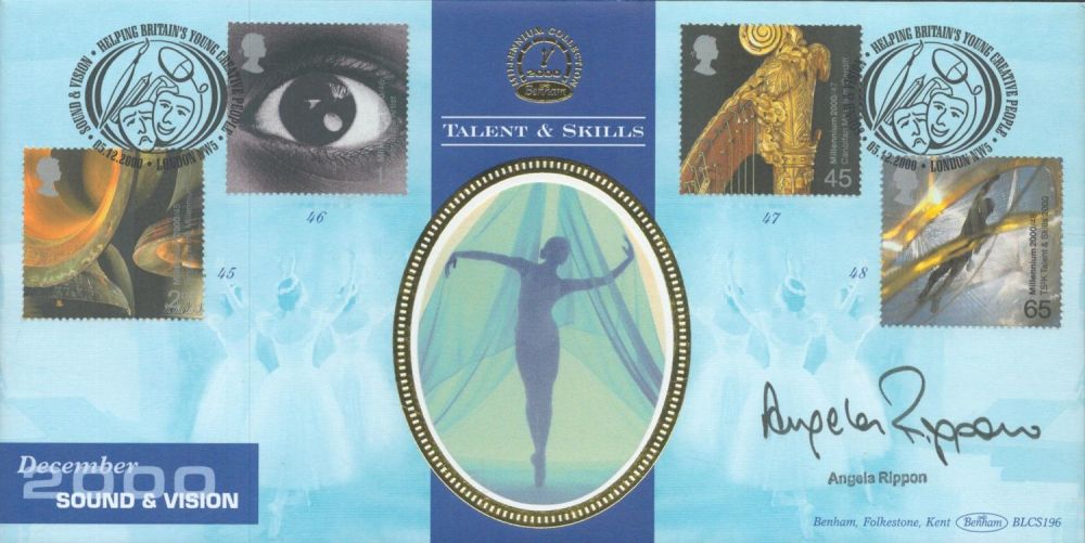 Lot 591: Angela Rippon signed Talent and Skills FDC. 5/12/00...