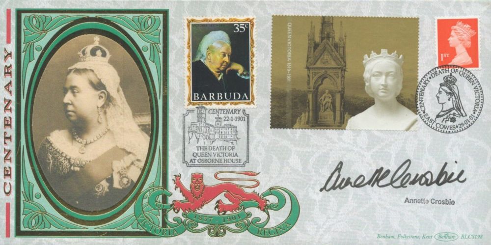 Lot 594: Annette Crosbie signed FDC. 29/1/01 East Cowes postmark....