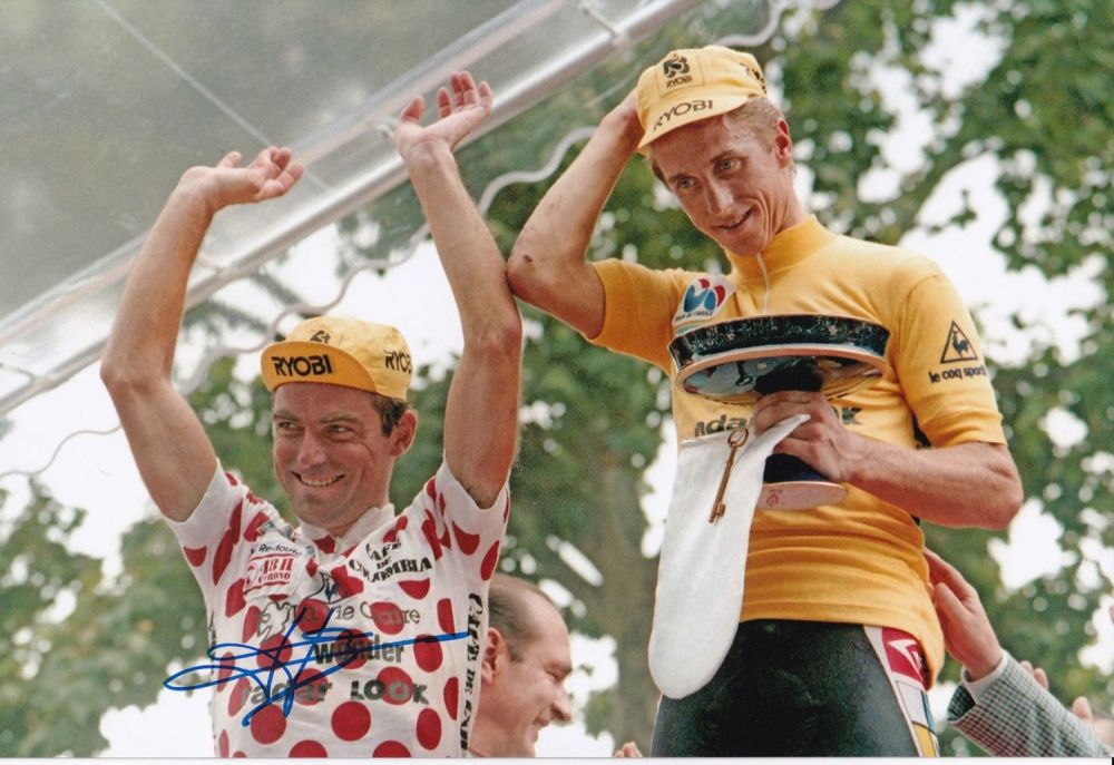 Lot 649: Autographed BERNARD HINAULT 12 x 8 photo :...