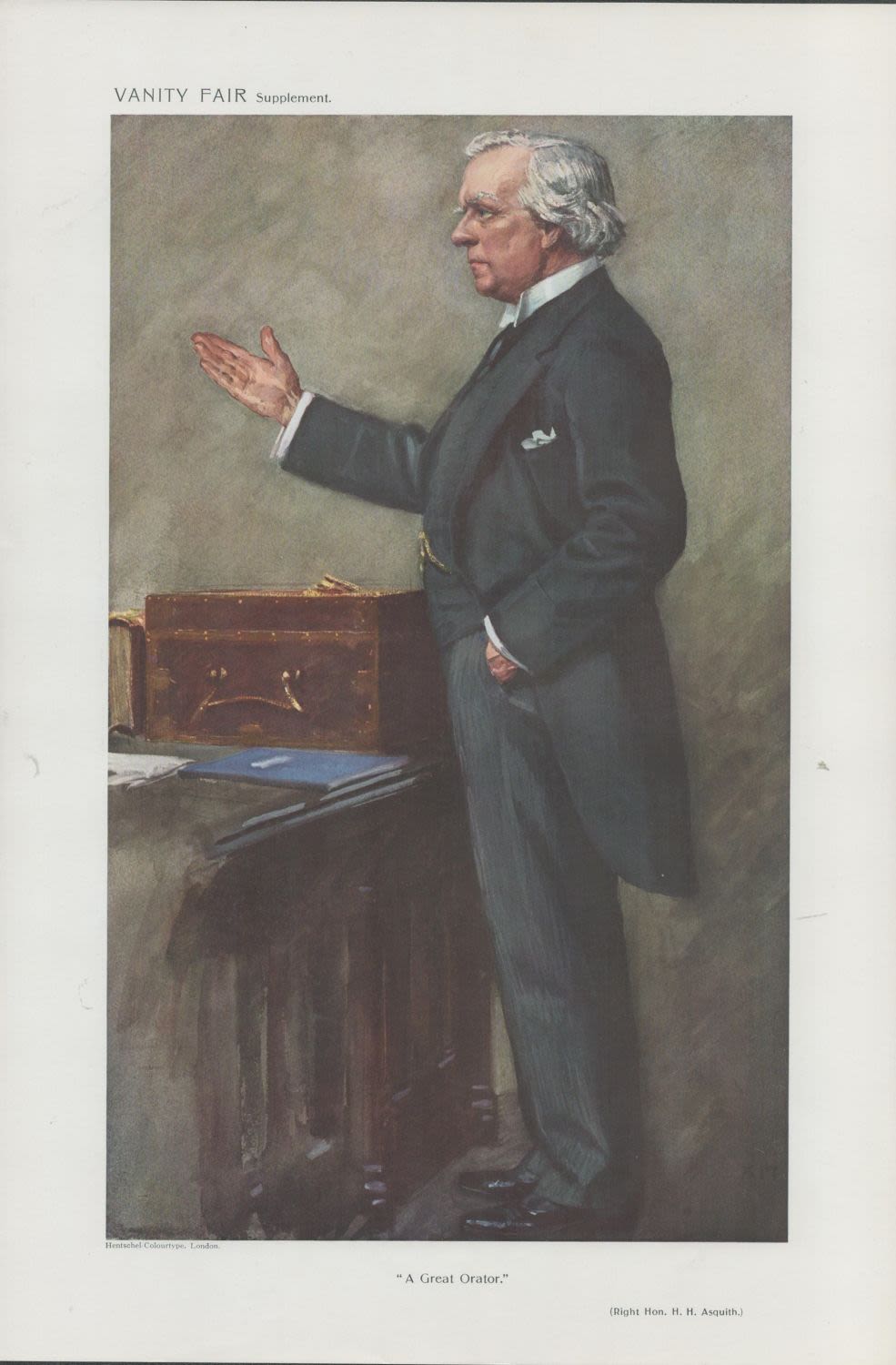 Lot 652: Vanity Fair print. Titled A Great Orator. Subject...
