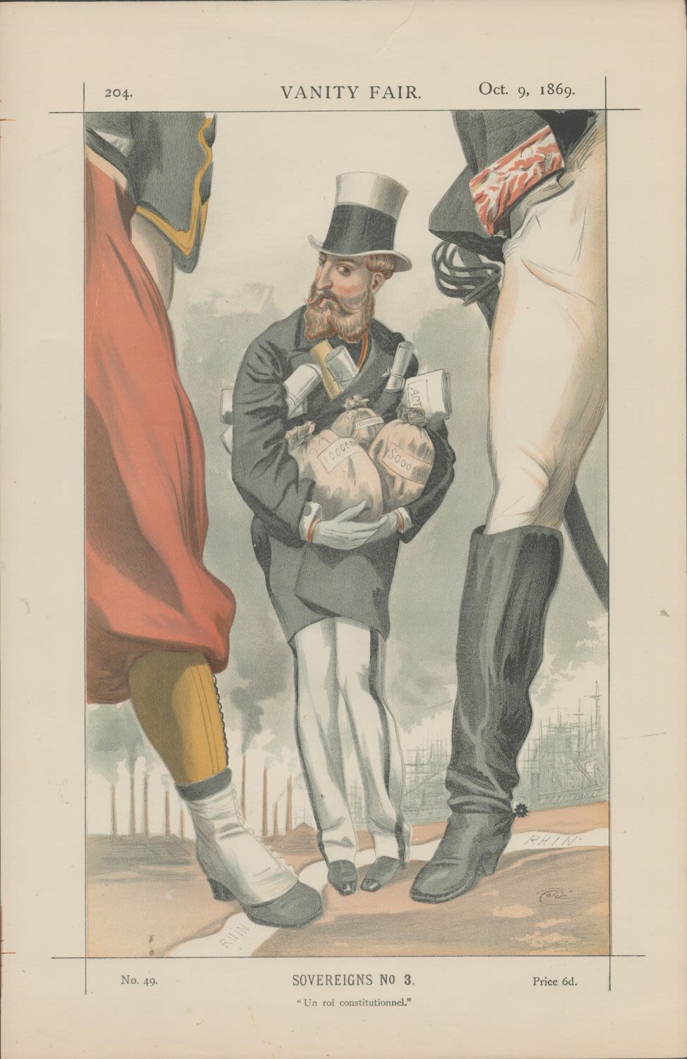 Lot 658: Vanity Fair print. Titled Sovereigns No 3. Subject...