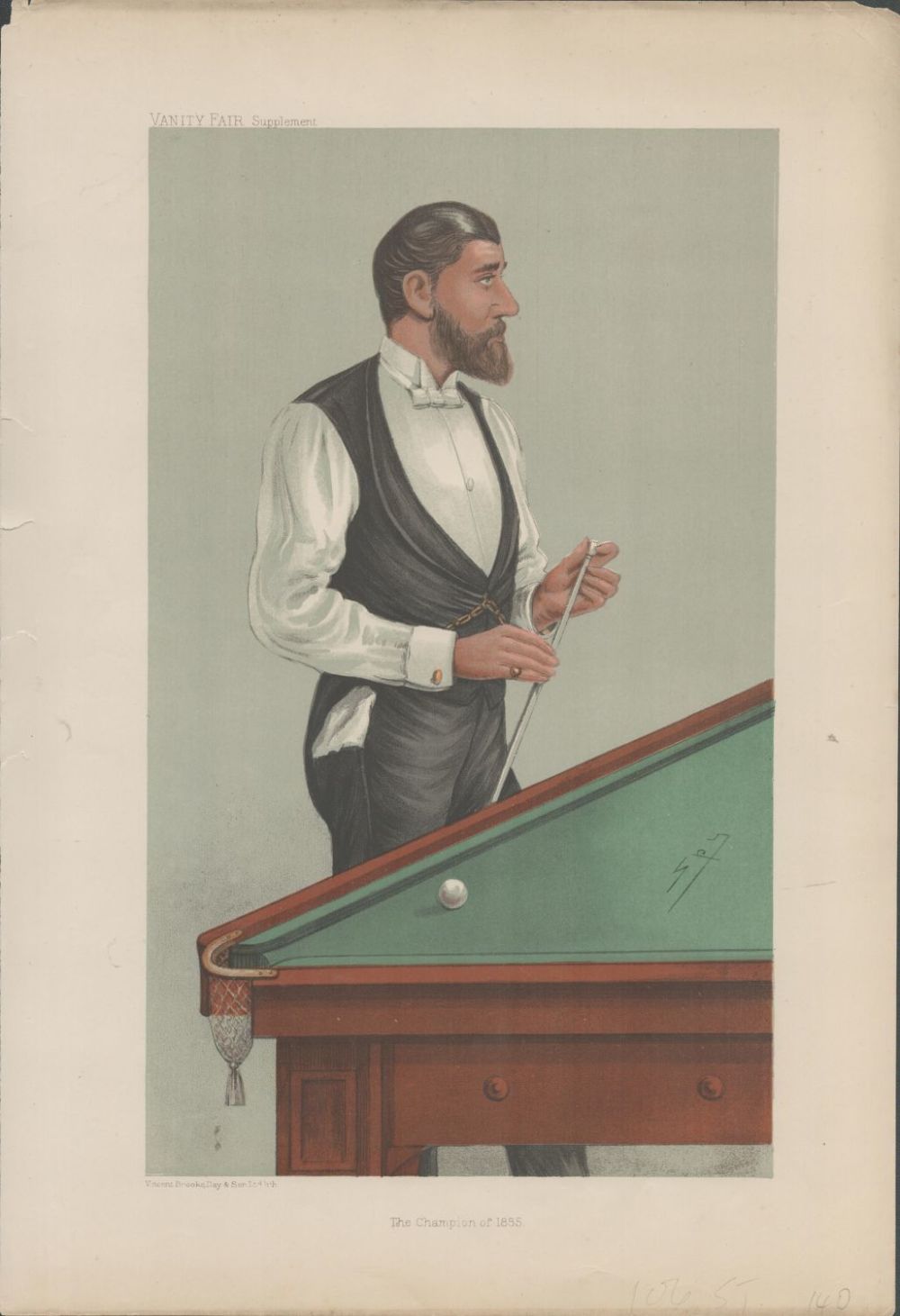 Lot 661: Vanity Fair print. Titled The Champion of 1885....