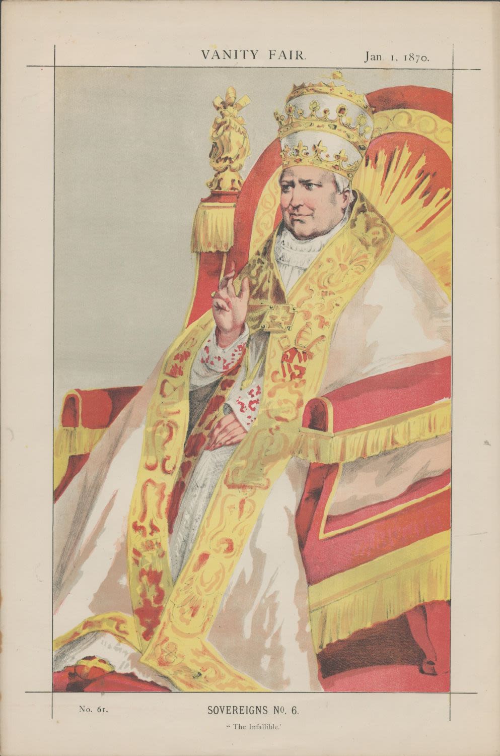 Lot 671: Vanity Fair print. Titled Sovereigns no 6. Subject...