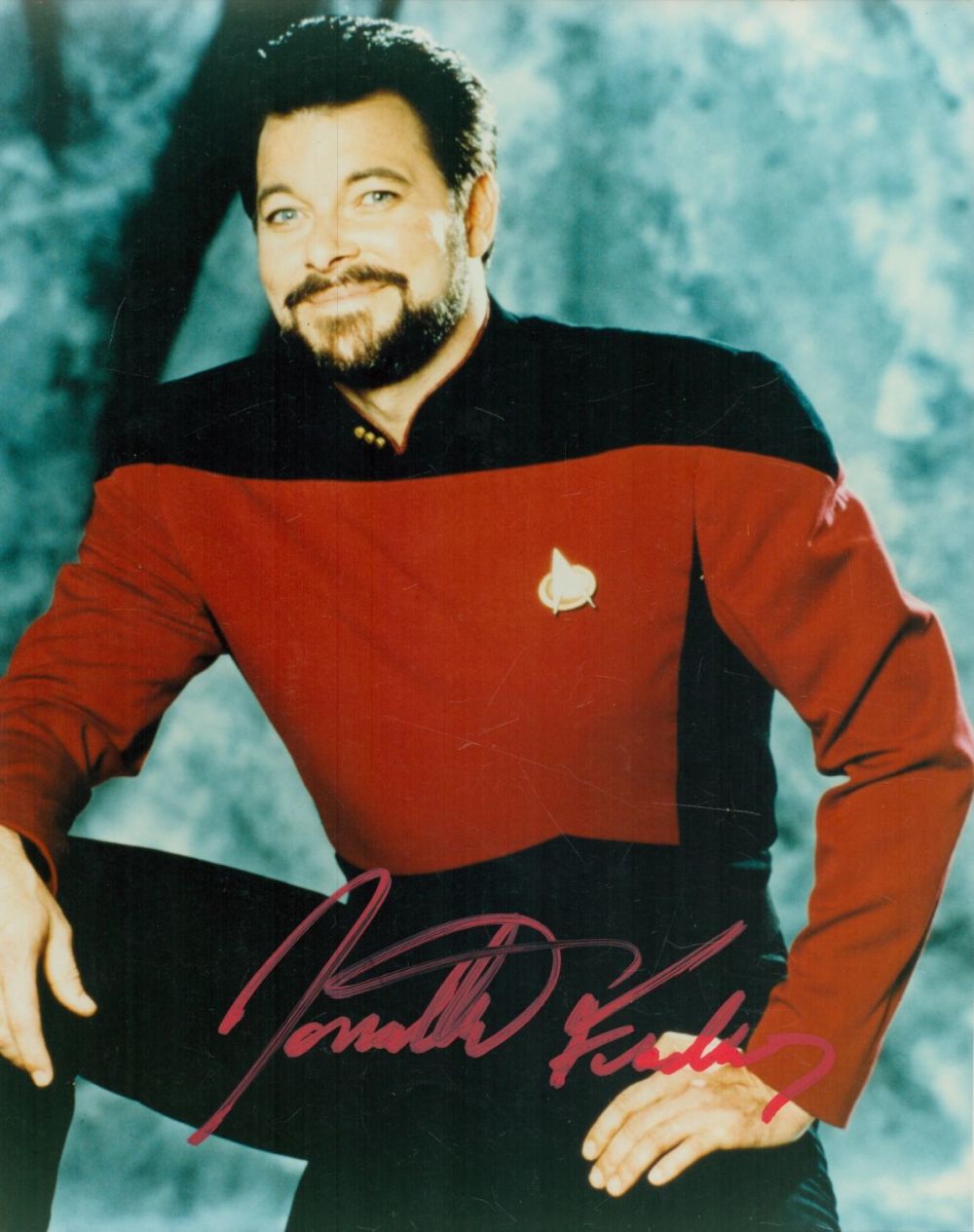Lot 677: Jonathan Frakes signed 10x8 inch Star Trek colour...