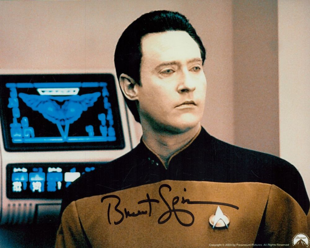 Lot 680: Brent Spiner signed 10x8 inch Star Trek colour...
