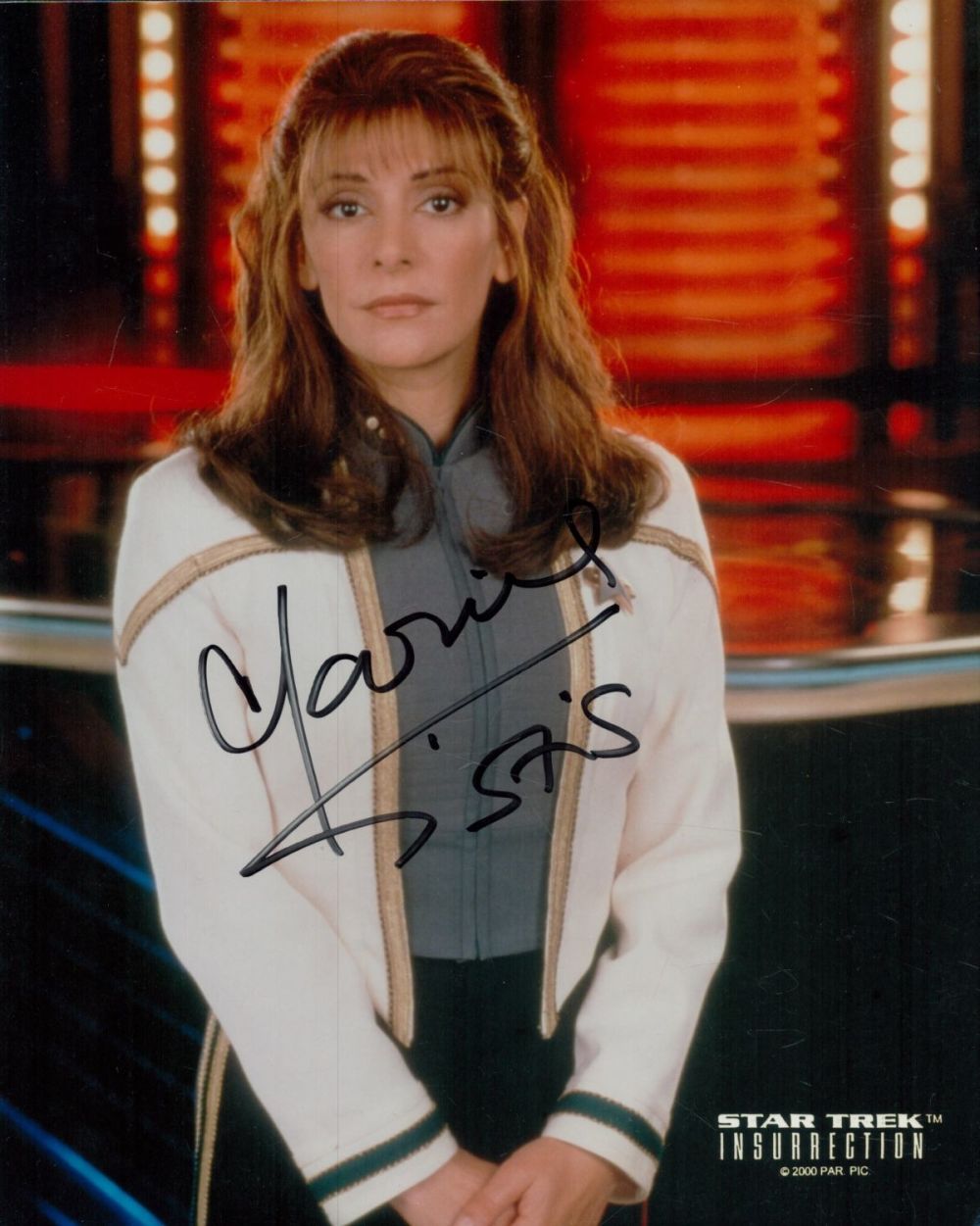 Lot 681: Marina Sirtis signed 10x8 inch colour Star Trek...