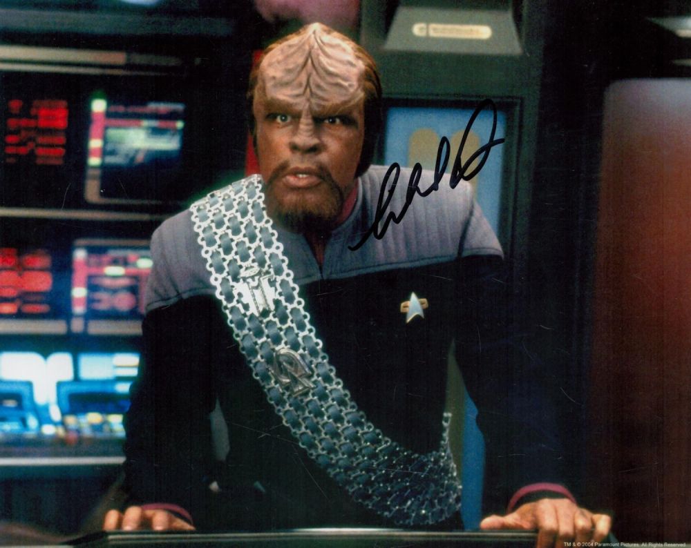 Lot 683: Michael Dorn signed 10x8 inch colour Star Trek...